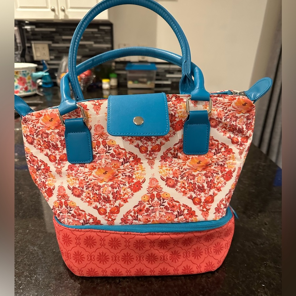 The Pioneer Woman Floral & Turquoise Two-Tone Tote